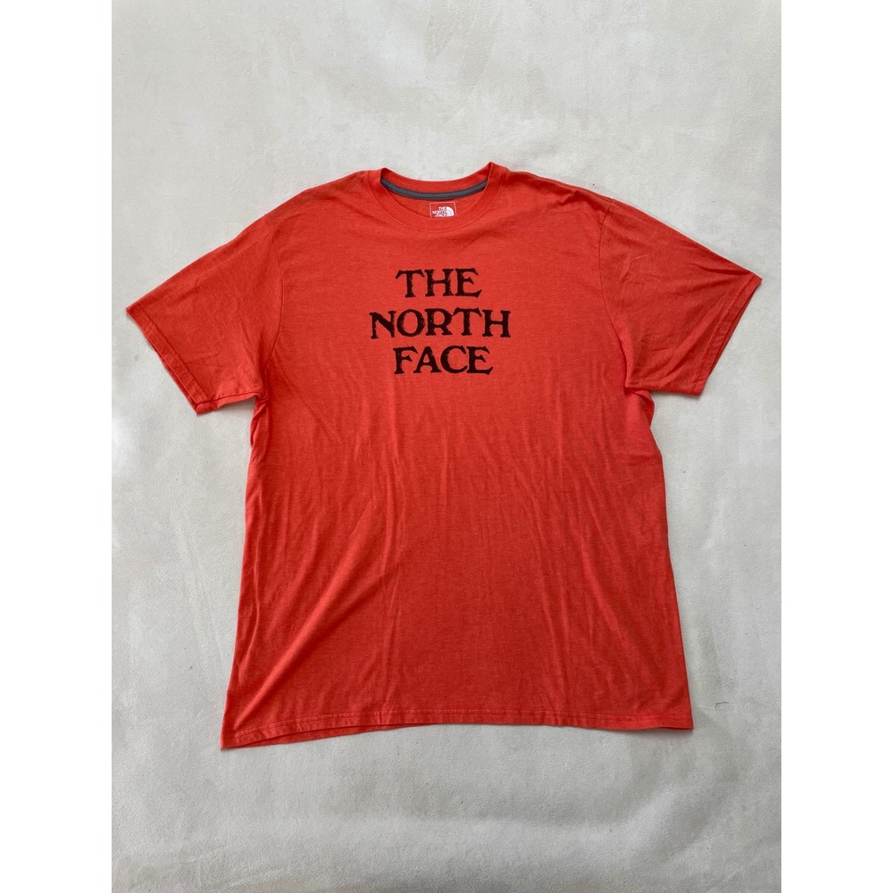 The North Face Mens XXL Orange Heather Graphic Logo T-Shirt Classic Fit